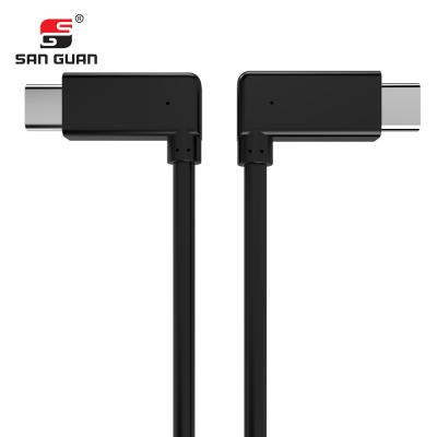 USB3.1 Gen2 cable 10Gbps 100W TPE(black）90 degree bend